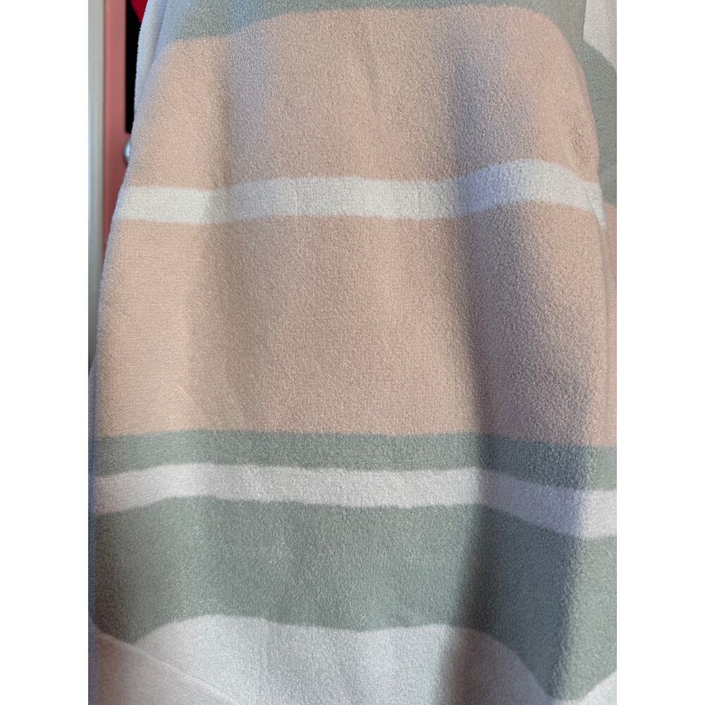 Barefoot Dreams CozyChic Ultra Lite Ocean Breeze Poncho Pink Multi Stripe NWT OS - Picture 6 of 6